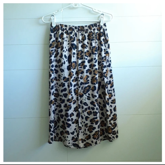 Leopard Print S Midi Skirt Wrap Animal Print Leopard Cheetah Lightweight - Picture 2 of 5